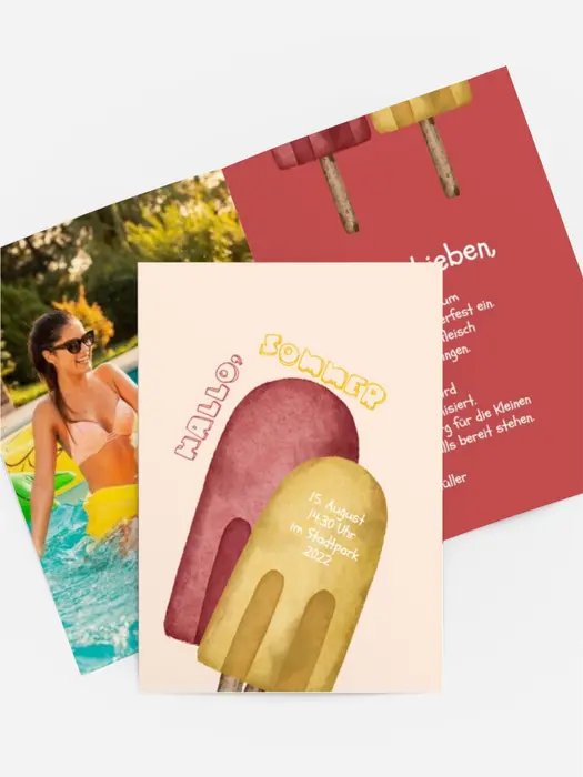 Einladung Sommerfest Kalte Erdbeeren