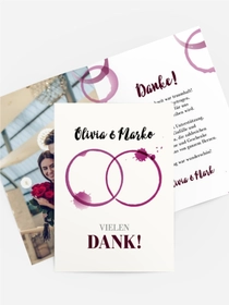 Dankeskarte Zwei Kreise