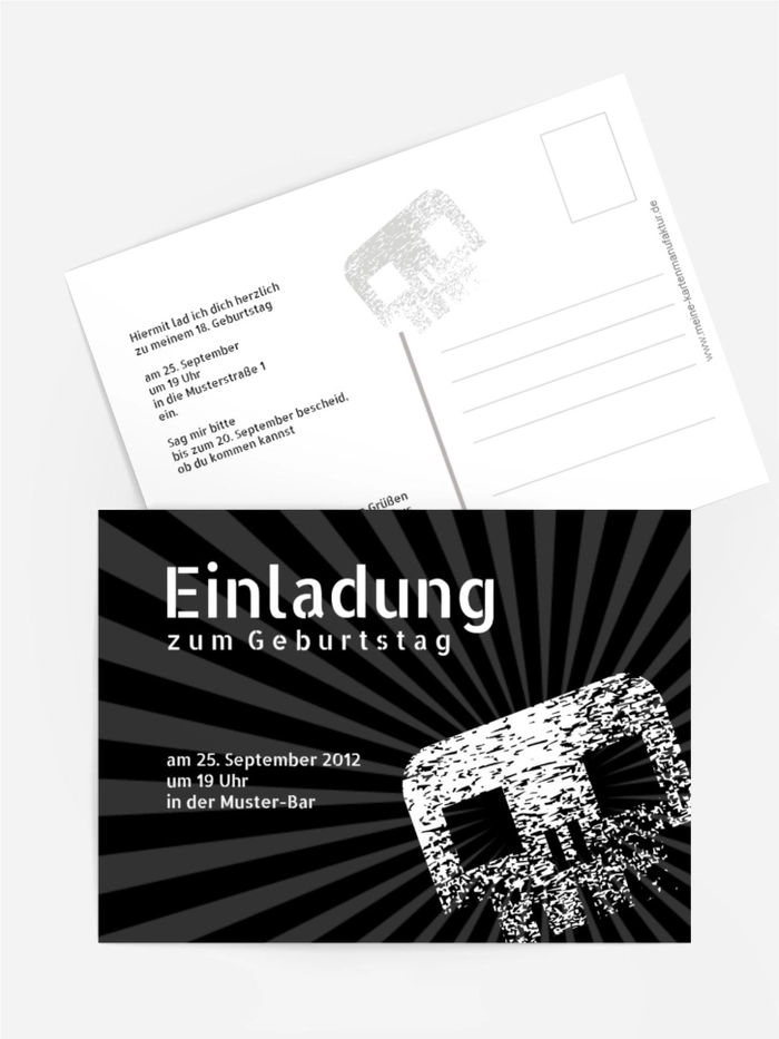 Karte zum Geburtstag skully