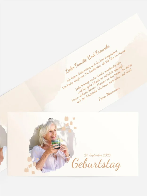 Geburtstagseinladung Chaotische Quadrate