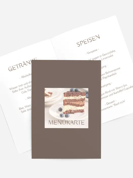 Menükarte Geburtstag Römische Ziffern