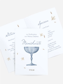 Menükarte Konfirmation Heiliger Sonntag