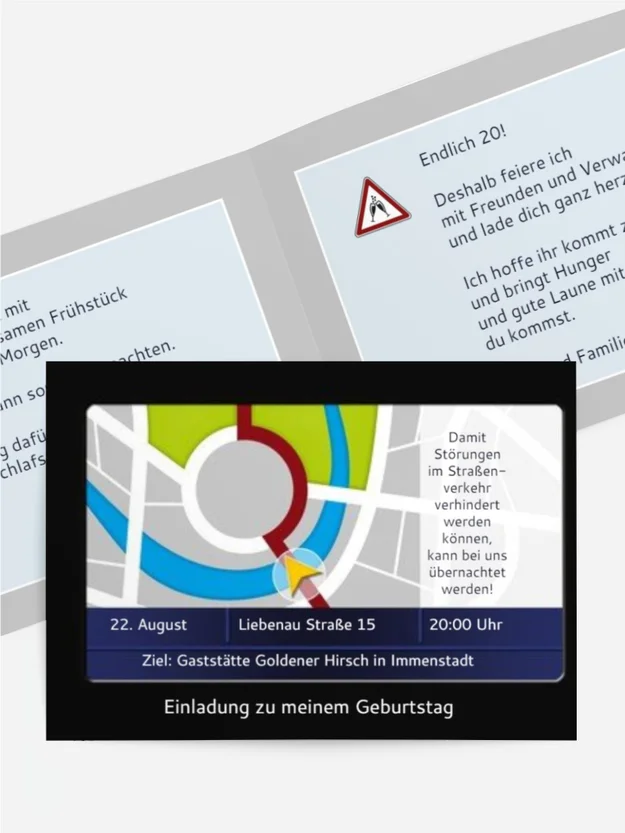 Geburtstagskarte Richtungswechsel