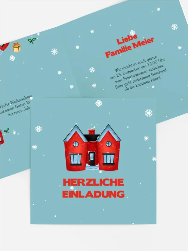 Einladung Weihnachten Winterheim