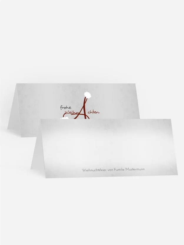 Weihnachts Tischkarte Weihnachtsmütze