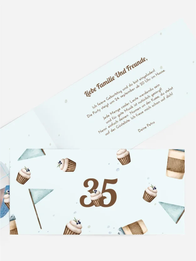 Geburtstagseinladung Leckeres Dessert