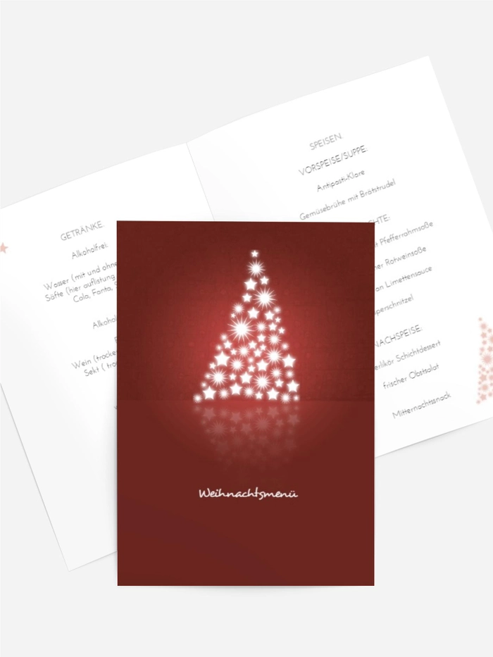Weihnachten Menükarte Spiegelbaum Weihnachten Menükarte Spiegelbaum