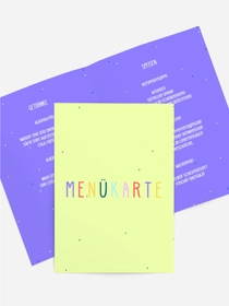 Menükarte Geburtstag Bunte Kerzen