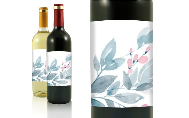 Hochzeit Flaschenetiketten Blauregen