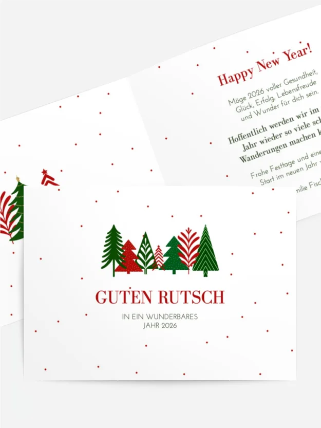 Neujahrskarte Neujahrssymbole