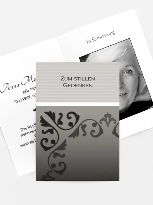 Sterbebildkarte Briefpapier