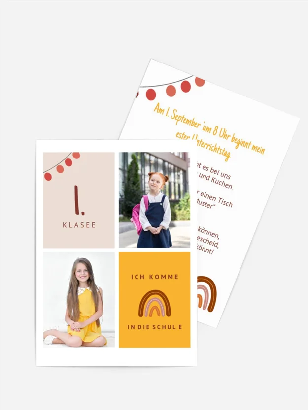 Einladungskarte Einschulung Schulgeschichten