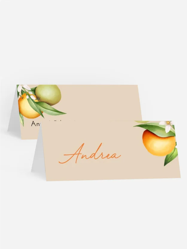 Tischkarte Geburtstag Orangenlikör Tischkarte Geburtstag Orangenlikör