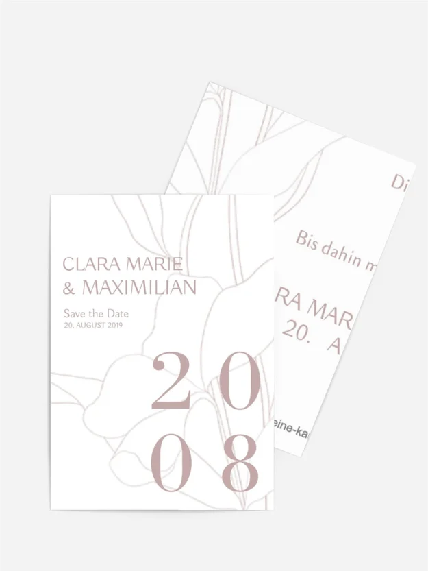 Save the date Zarte Blume