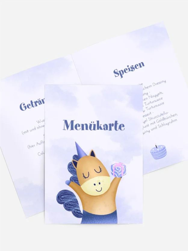 Menükarte Geburtstag  Magisches Geschenk