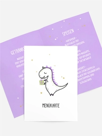 Menükarte Geburtstag T-Rex