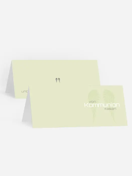 Tischkarte Kommunion Schutzengel