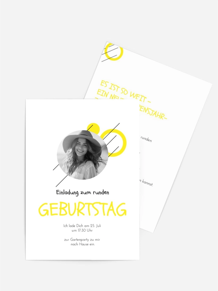 Geburtstagseinladung Kreisgeometrie