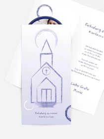 Einladungskarte Konfirmation Kirche