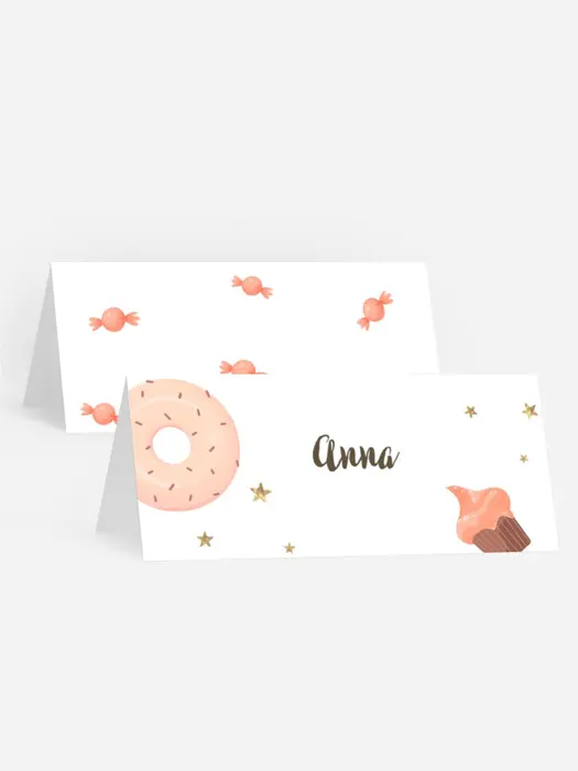 Tischkarte Geburtstag Candy-Dream