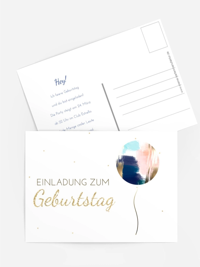 Geburtstagseinladung Abstrakter Ballon