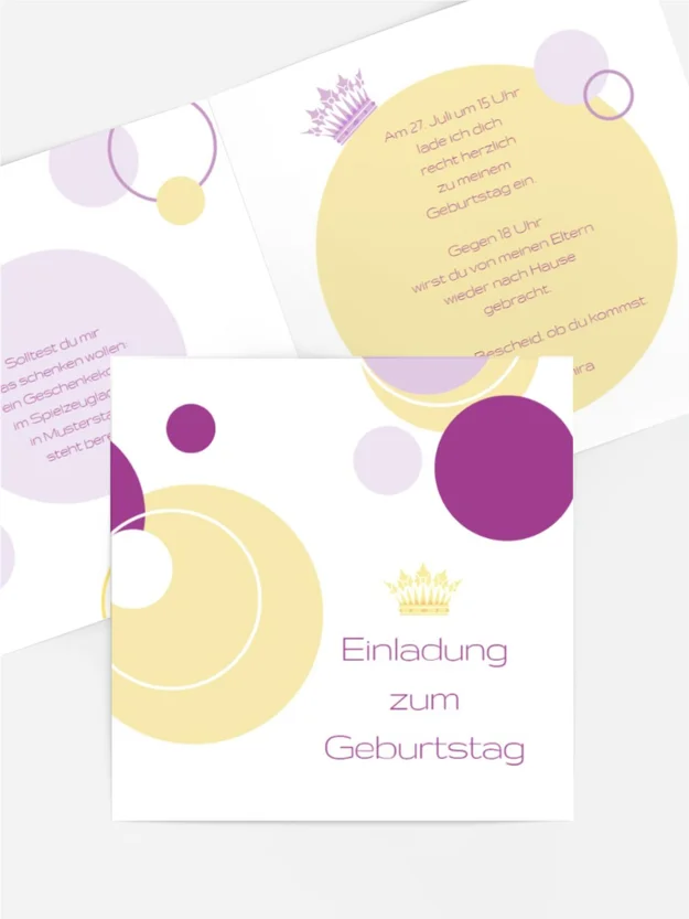 Geburtstagseinladung Prinzessin