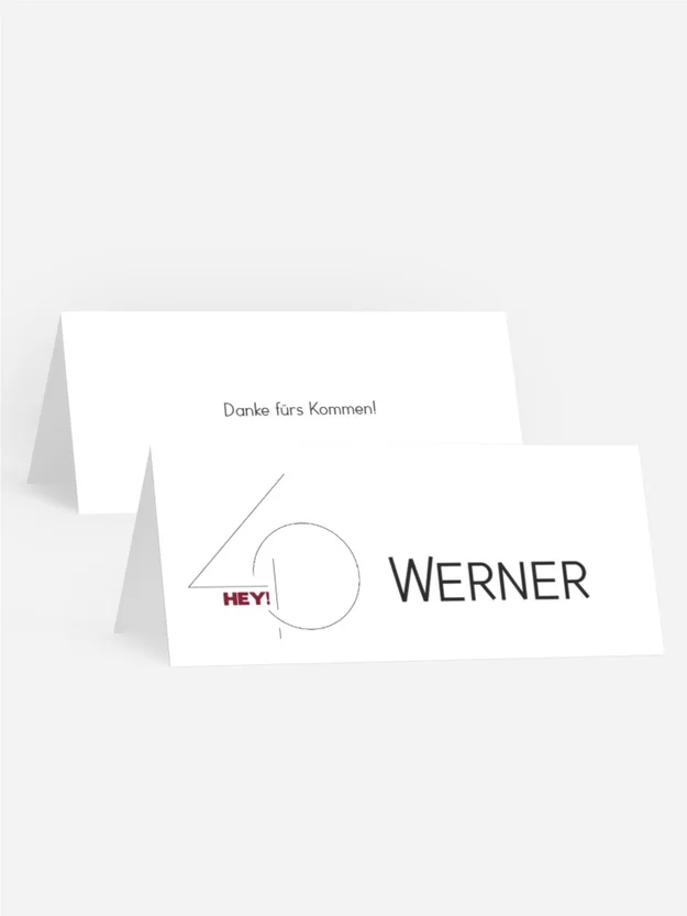 Tischkarte Geburtstag Dezentes Alter