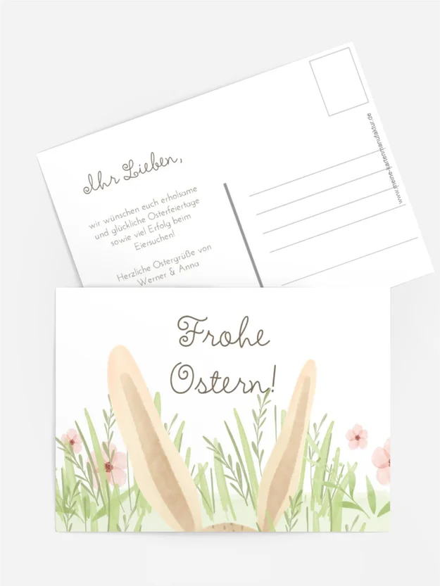 Osterkarte süße Ohren