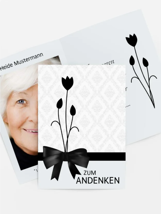 Sterbebildkarte Schleife