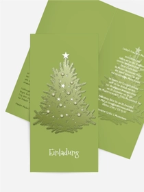 Weihnachtseinladung Geschäftlich geschmückter Baum
