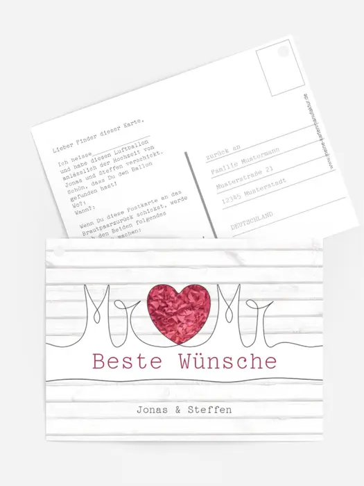 Ballonkarte zur Hochzeit Mr+Mr Ballonkarte zur Hochzeit Mr+Mr
