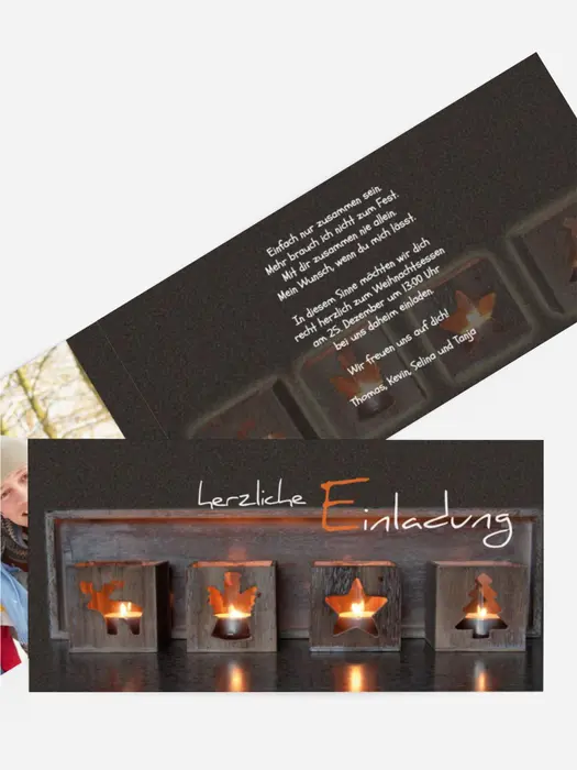 Weihnachtseinladung Privat Adventszeit