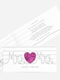 Dankeskarte Hochzeit "Mrs+Mrs"