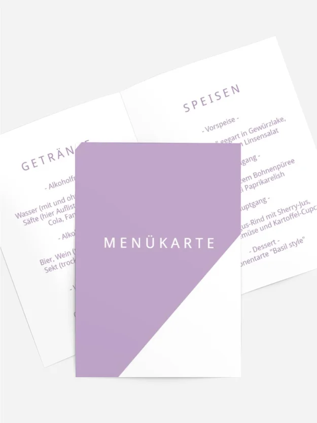 Menükarte Geburtstag Zahlen-Trennstrich