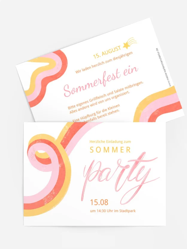Einladung Sommerfest Sommerregenbogen