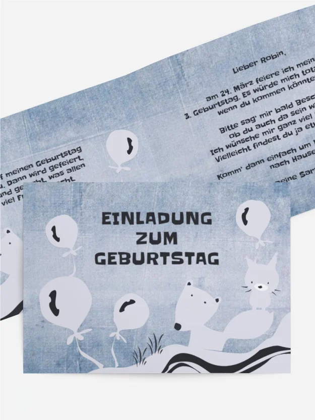 Kindergeburtstagseinladung "Tierchen" Kindergeburtstagseinladung "Tierchen"