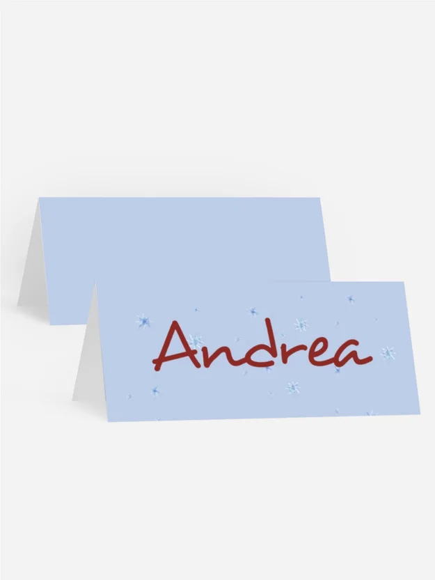 Tischkarte Weihnachten Fröhlicher Schneemann