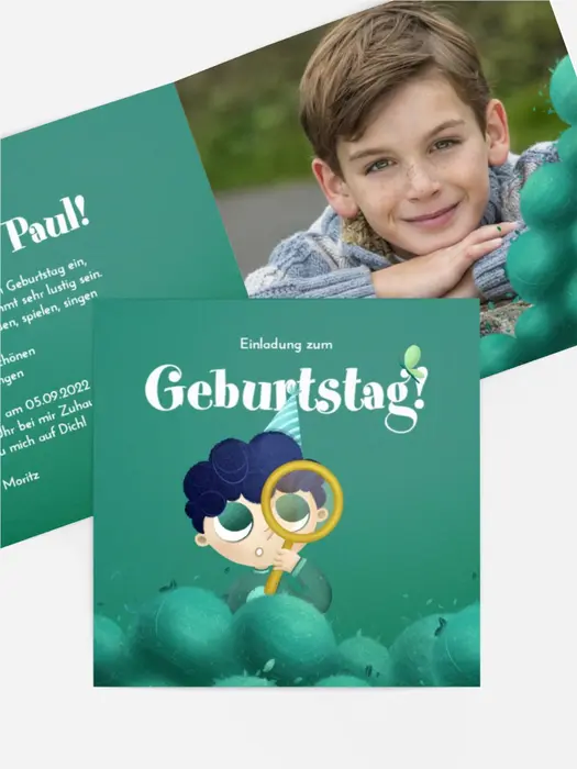 Geburtstagseinladung Kleiner Forscher