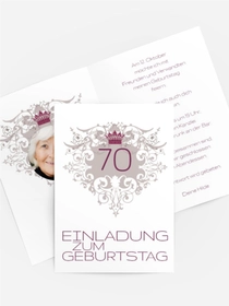 Einladung zum Geburtstag Krone 70 Foto Einladung zum Geburtstag Krone 70 Foto