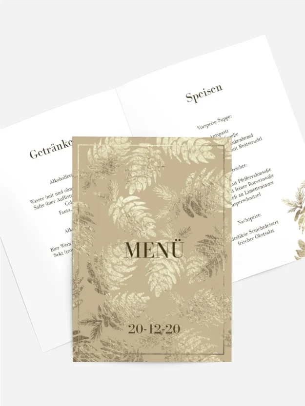 Menükarte Kienzapfen