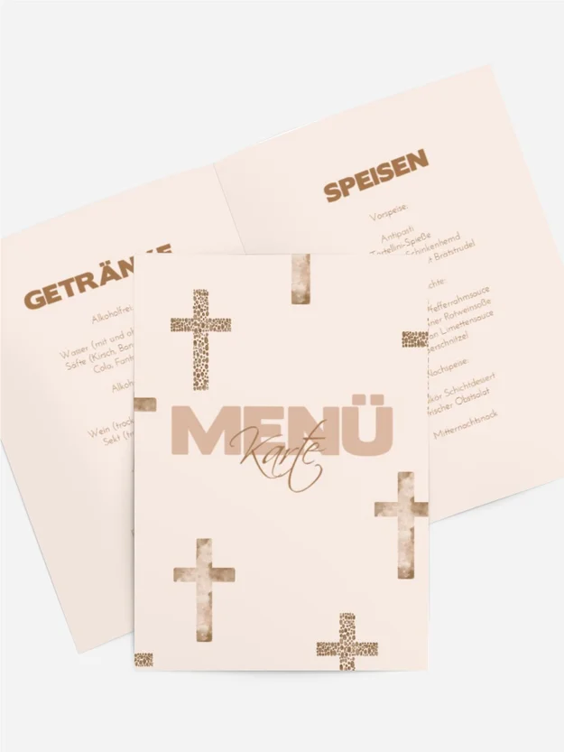 Menükarte Taufe Heiliger Ritus