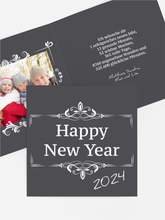 Neujahrskarte Happy New Year