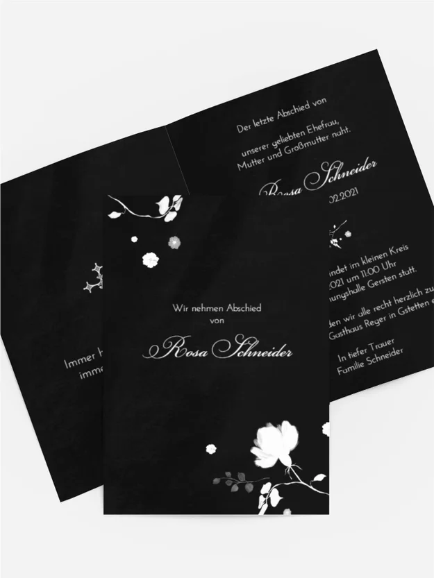 Trauerkarte Blühendes Licht Trauerkarte Blühendes Licht