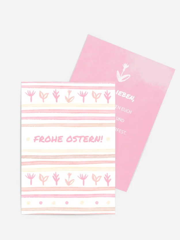 Osterkarte Osterbeet