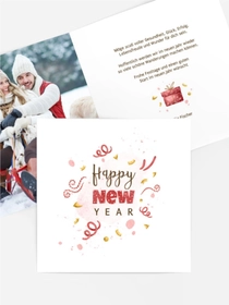 Neujahrskarte Freudige Überraschung