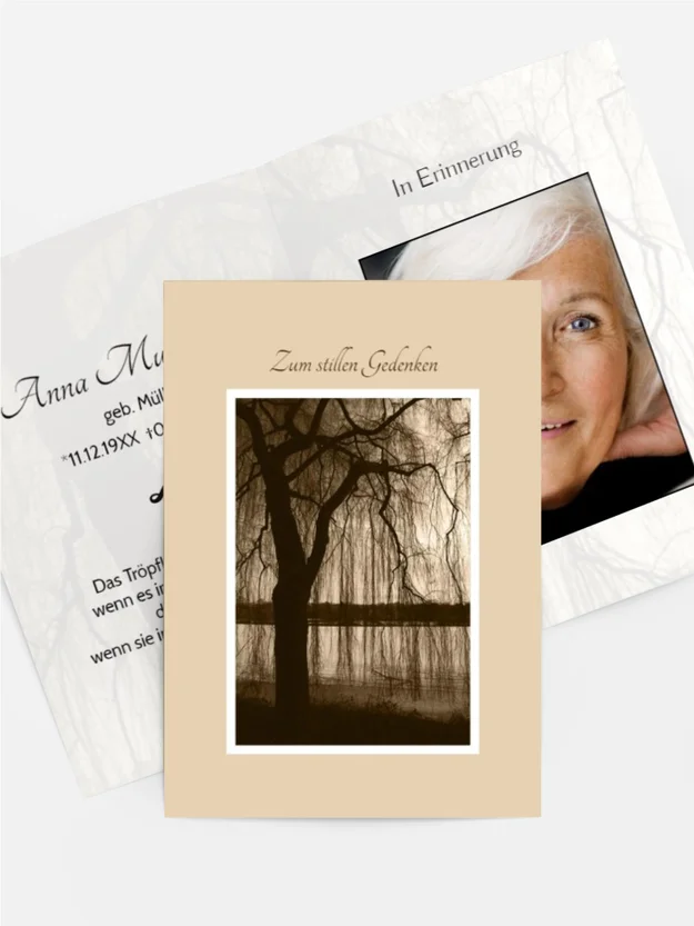 Sterbebildkarte Baum am See 2