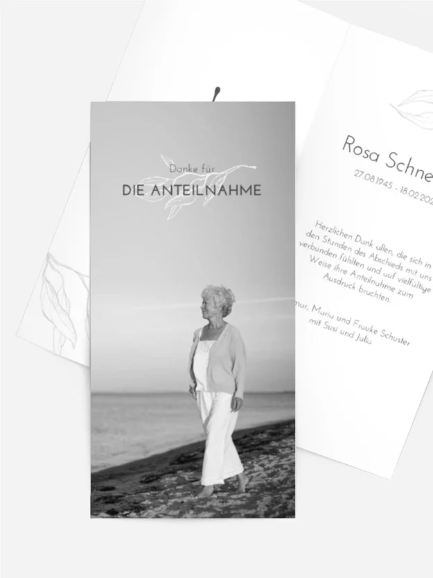 Trauerdanksagung Der Zweig verdorrte