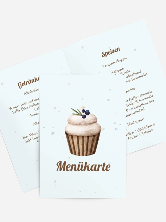 Menükarte Geburtstag Leckeres Dessert Menükarte Geburtstag Leckeres Dessert