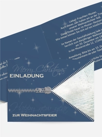 Einladung zur Weihnachtsfeier Geschäftlich Reißverschluss Einladung zur Weihnachtsfeier Geschäftlich Reißverschluss