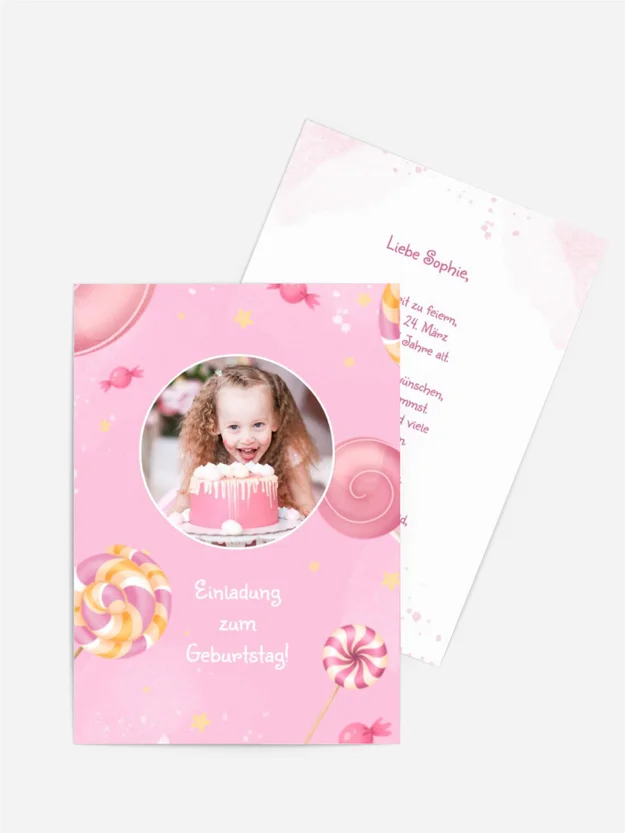 Geburtstagseinladung Süßigkeitenwelt Geburtstagseinladung Süßigkeitenwelt